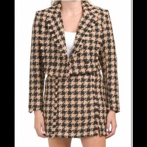 House of Harlow 1960 Houndstooth Blazer (M) and Skirt (S) SET NWT